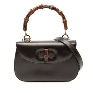 Gucci Bamboo 2-Way Shoulder Bag 000 Brown Leather